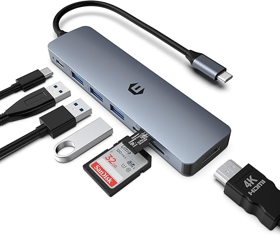 USB hub 6 en 1